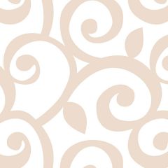 SH34511 Curling Leaf Wallpaper Beige Shades Norwall Wallcovering