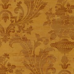 SM30355 Sari Damask Wallpaper Metallic Gold, Brown Classic Silks 2 Norwall Wallcovering