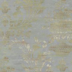SM30358 Sari Damask Wallpaper Pearl, Blue, Brown Classic Silks 2 Norwall Wallcovering