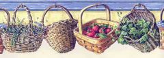 Basket Peg Board Wallpaper Border
