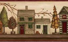 Rustic Lodge Cabin Wallpaper Border
