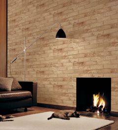 TE29327 Swiss Brick Wallpaper Cream, Camel, Tan, Dark Brown Texture Style 2 Norwall Wallcovering