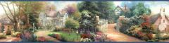 Thomas Kinkade Cottages Wallpaper Border