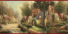 Kinkade Burgundy Cobblestone Border