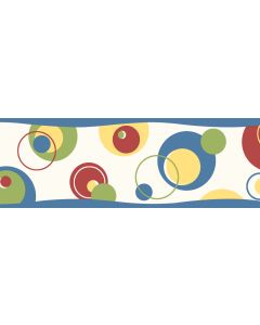 Wobbles Geometric Toss Aegean Border Wallpaper TOT46433B