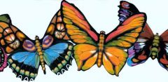 Primary Die Cut Butterfly Wallpaper Border