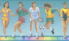 Women All Sport Wallpaper Border
