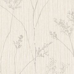 TX34808 Cow Parsley Wallpaper Grey, Cream Texture Style 2 Norwall Wallcovering
