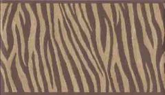 Chocolate Brown Textured Animal Print Border