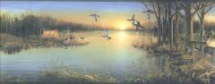 Camping by the Lake Wall Paper Border