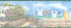 Seaside Laundry Wallpaper Border