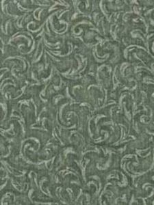 Green Scrolling Design Wall Paper
