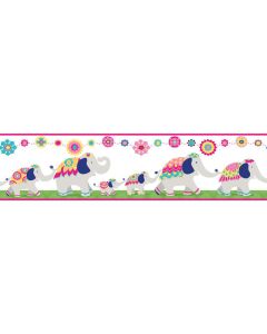 Waverly Kids Follow The Leader Border (Elephants)