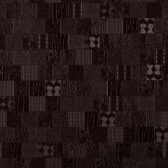 York Textures Patchwork Wallpaper Espresso Brown