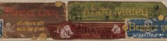 Beige Weather Pirate Sign Wallpaper Border ZB3112BD