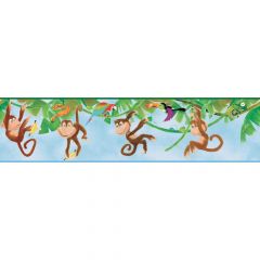 Boys Will Be Boys Monkey Border- 1 ROLL LEFT