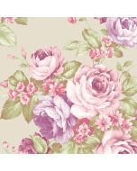 AB42405 Grand Floral Wallpaper Purple, Pink, Taupe Abby Rose 3 Norwall Wallcovering
