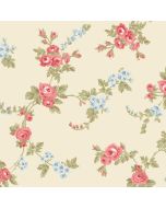AB42415 Chic Rose Wallpaper Pink, Blue, Cream Abby 3 Norwall Wallcovering