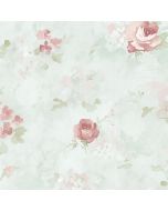 AB42417 Morning Dew Wallpaper Light Green, Pink Abby Rose 3 Norwall Wallcovering