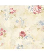 AB42418 Morning Dew Wallpaper Pink, Blue, Cream Abby Rose 3 Norwall Wallcovering