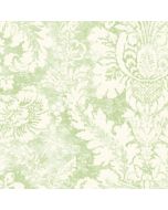 AB42428 Valentine Damask Wallpaper Cream, Green Abby Rose 3 Norwall Wallcovering