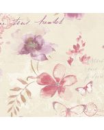 AB42434 Memento Wallpaper Taupe, Purple, Pink Abby Rose 3 Norwall Wallcovering