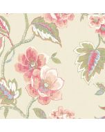 AB42437 Chloe Wallpaper Cream, Pink, Green Abby Rose 3 Norwall Wallcovering