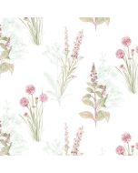 AB42442 Flora Wallpaper Teal, Pink Abby Rose 3 Norwall Wallcovering
