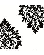 BW28736 Medallion Damask Wallpaper Black, White Shades Norwall Wallcovering