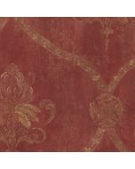 CH22565 Regal Damask Wallpaper Red, Ochre Manor House Norwall Wallcovering