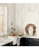 CK36615 Barn Board Wallpaper Light Grey CREATIVE KITCHENS Norwall Wallcovering