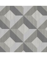 CK36617 Dimensonal Diamonds Wallpaper Black CREATIVE KITCHENS Norwall Wallcovering