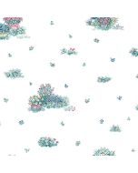 CN22620 Garden Mini Wallpaper Blue, Green, Red Fresh Kitchens 5 Norwall Wallcovering