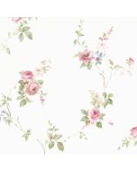 CN24621 White Wedding Trail Wallpaper Pink, Blue Rose Garden 2 Norwall Wallcovering