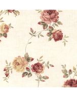 CN26564 Rose Trail Wallpaper Yellow, Red, Green, Beige Garden 2 Norwall Wallcovering
