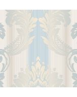 CS35606 String Damask Wallpaper Blue, Beige, Taupe Classic Silks 2 Norwall Wallcovering