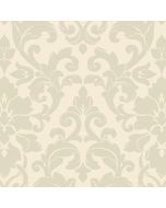 DS29715 Velvet Damask Wallpaper Green, Cream Stripes & Damasks 3 Norwall Wallcovering