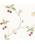 FK26957 Cherry Trail Wallpaper Red, Green Fresh Kitchens 5 Norwall Wallcovering