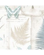 FK34414 Parchment Ferns Wallpaper Blue, Taupe Fresh Kitchens 5 Norwall Wallcovering