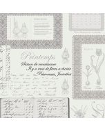 FK34417 Printemps Script Wallpaper Black, Grey Fresh Kitchens 5 Norwall Wallcovering