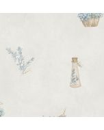 FK34431 Fresh Herbs Wallpaper Blue, Taupe Kitchens 5 Norwall Wallcovering
