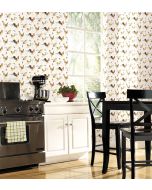 FK34433 Fresh Chicken Wallpaper Red, Yellow, Brown Kitchens 5 Norwall Wallcovering