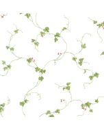 FK34438 Small Berries Trail Wallpaper Red, Green Fresh Kitchens 5 Norwall Wallcovering