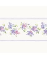 FK78459 Lilac Wallpaper Border Purple, Pink, Blue Pretty Prints 4 Norwall Wallcovering