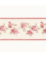 FK78461 Lilac Wallpaper Border Cream, Pink, Red Pretty Prints 4 Norwall Wallcovering