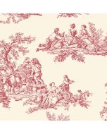 GC29851 Romantic Toile Wallpaper Red, Cream Manor House Norwall Wallcovering