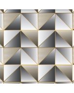 GX37628 Cubist Wallpaper Metallic Gold, Black, Pepper GeometriX Norwall Wallcovering
