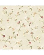 KE29907 Seed Trail Wallpaper Cream, Green, Red Kitchen Elements Norwall Wallcovering
