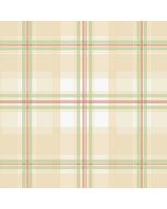KE29915 Plaid Wallpaper Green, Red, Cream Kitchen Elements Norwall Wallcovering