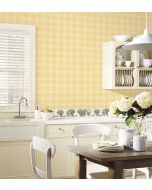 KV27422 Chic Plaid Wallpaper Yellow, Green Fresh Kitchens 5 Norwall Wallcovering